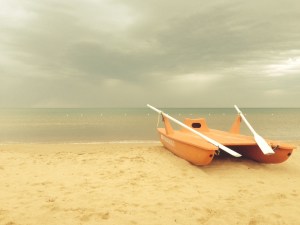 Sunbathing in the storm.